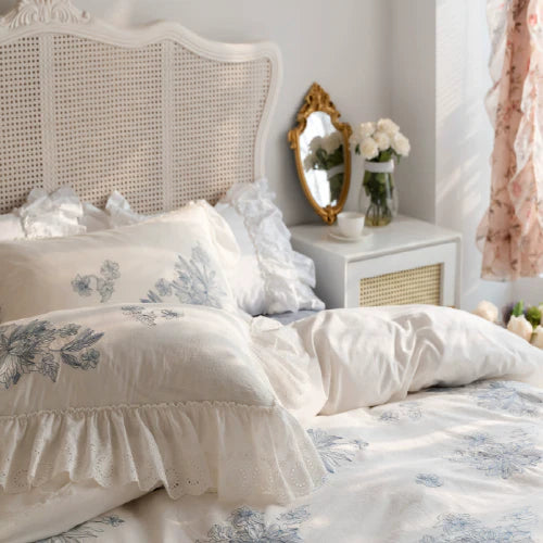 Lace Floral Fragrance Bedding Set