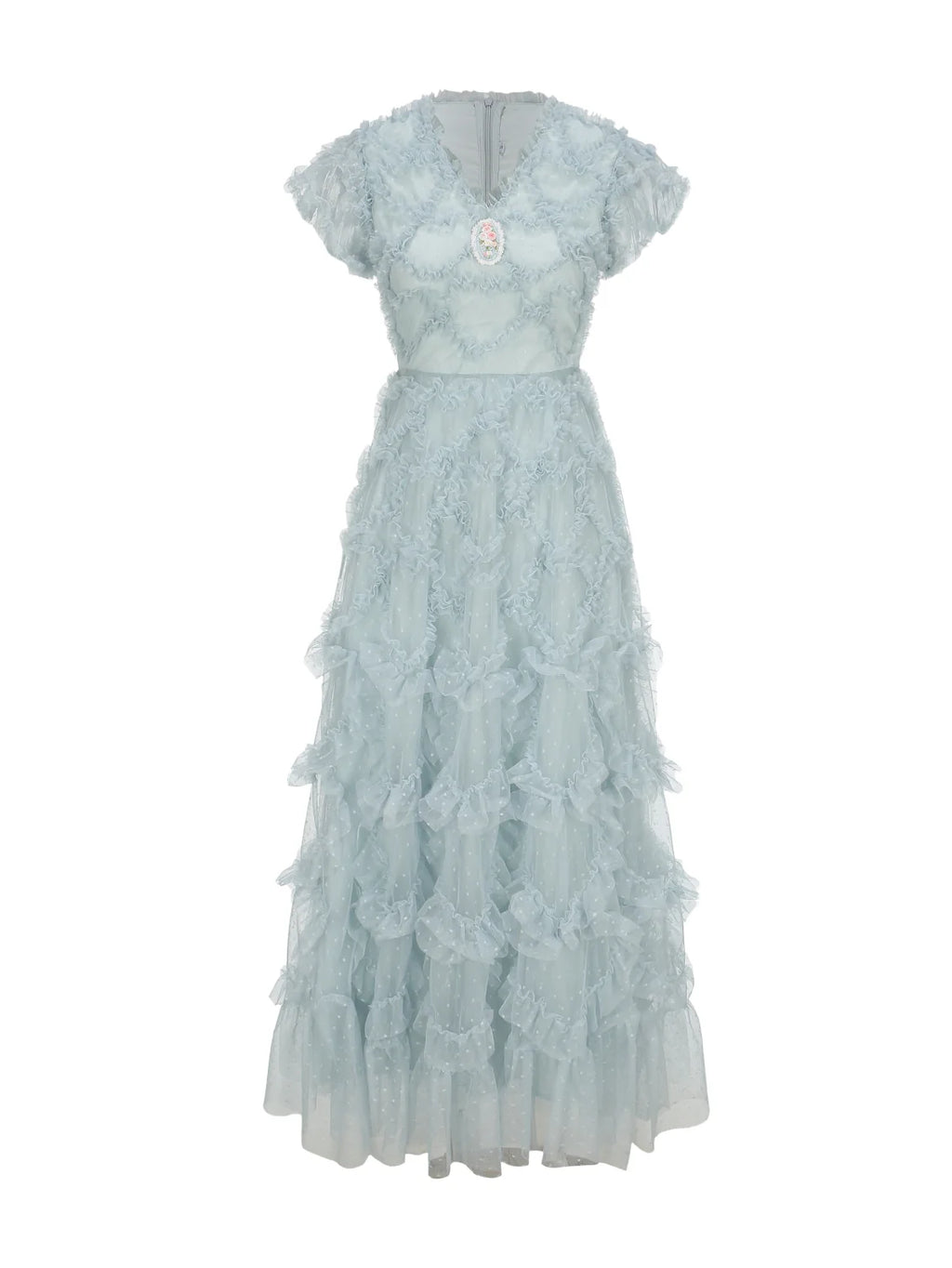Light Blue Princess Ruffle Garden Dress