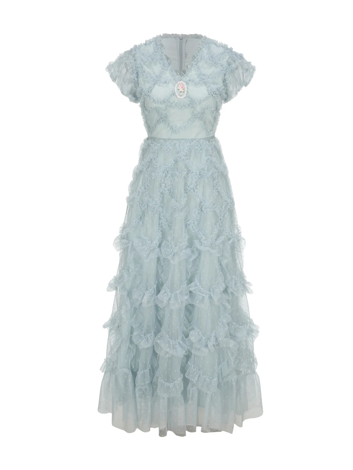 Light Blue Princess Ruffle Garden Dress