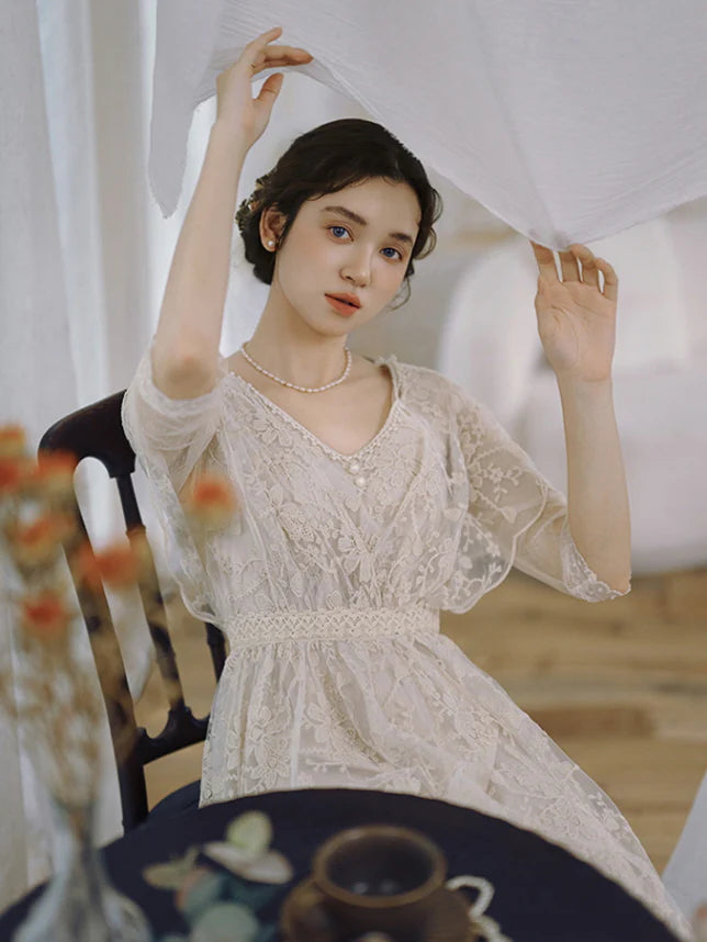 Moonlit Garden Lace Dress