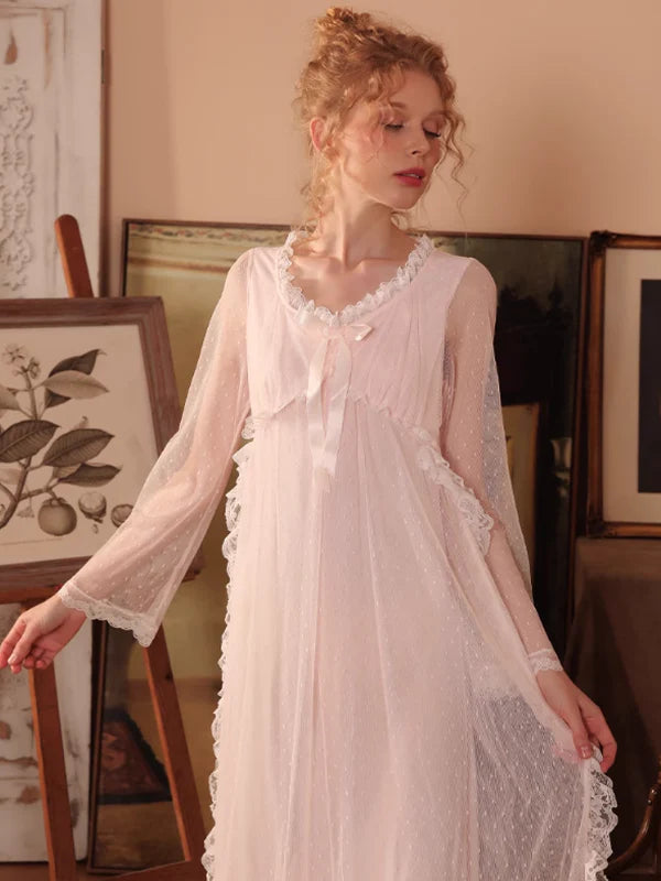 Moonlit Garden Ribbon Nightgown