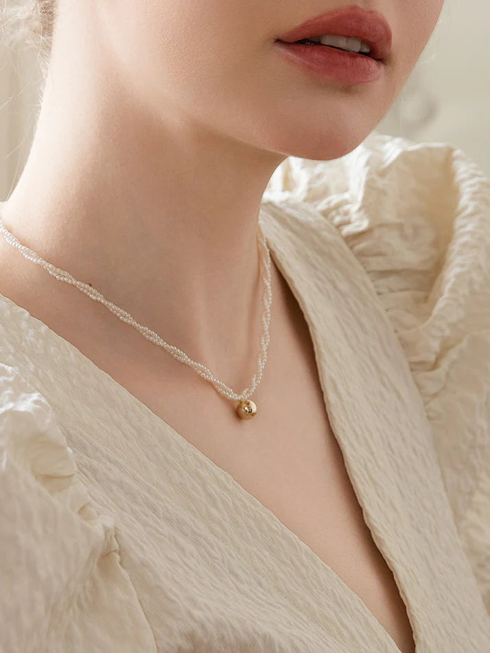 Vintage-Inspired Double-Layer Beaded Necklace