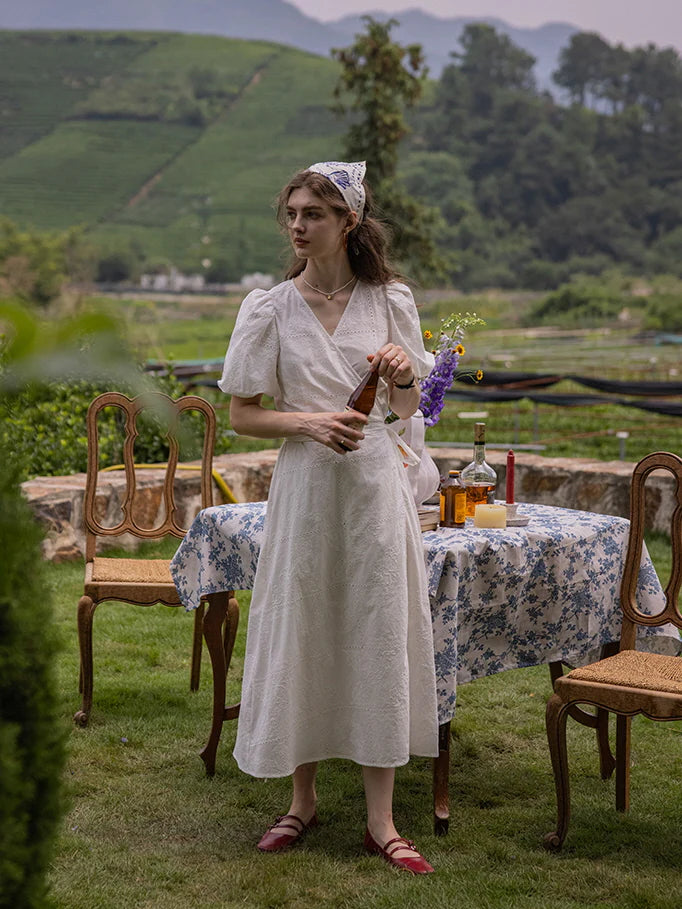 Ava's Ivory Whisper Cottage Summer Dress