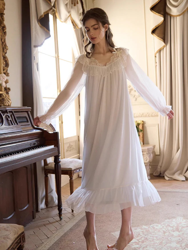 Enchanted Lace Long Nightdress