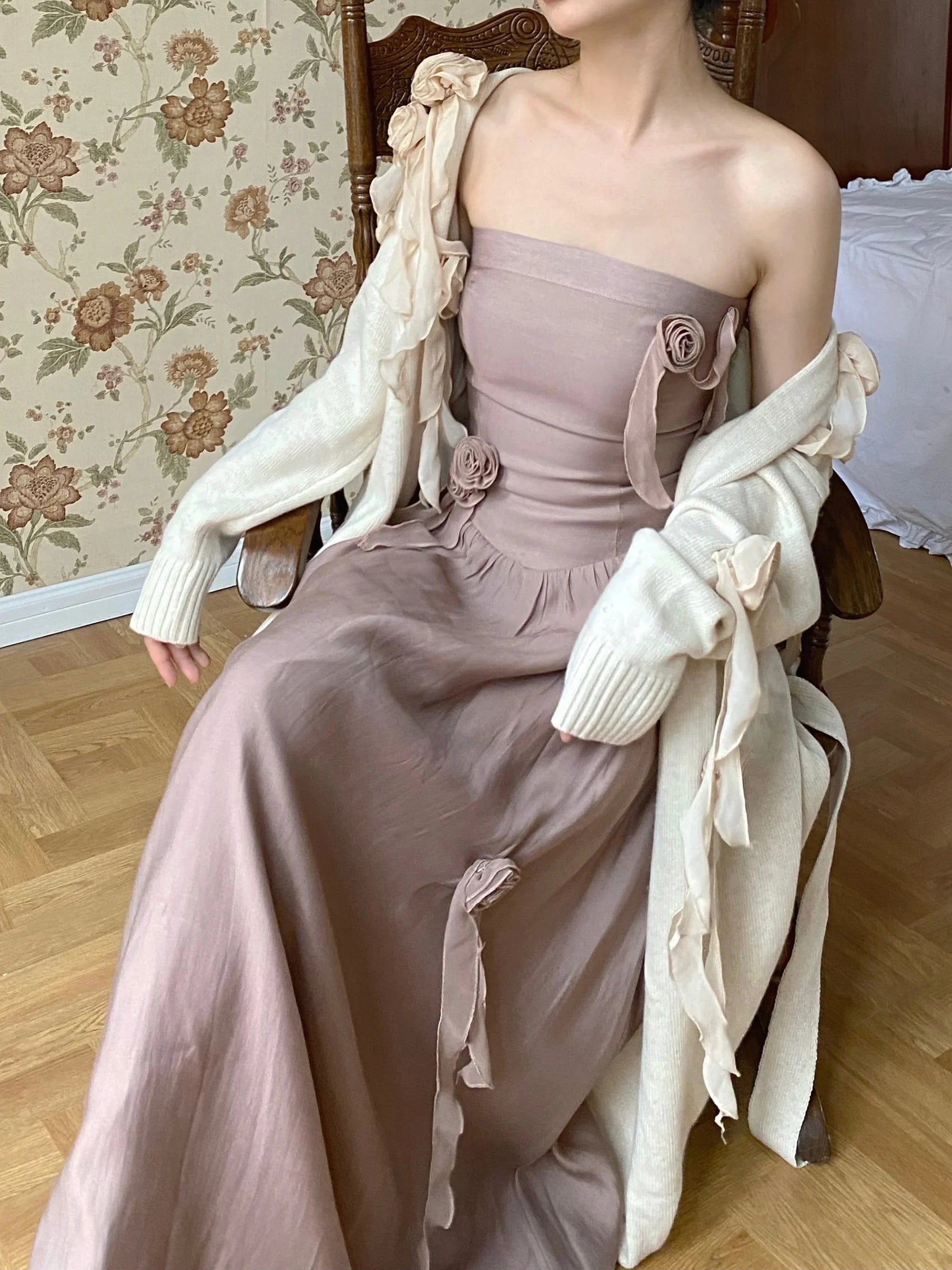 Ethereal Rose Corset Gown