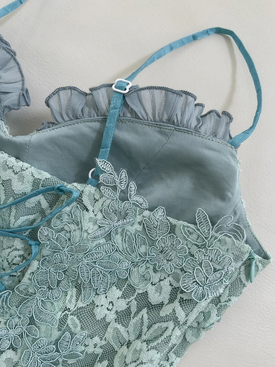 Fairytale Floral Blue Lace Dress