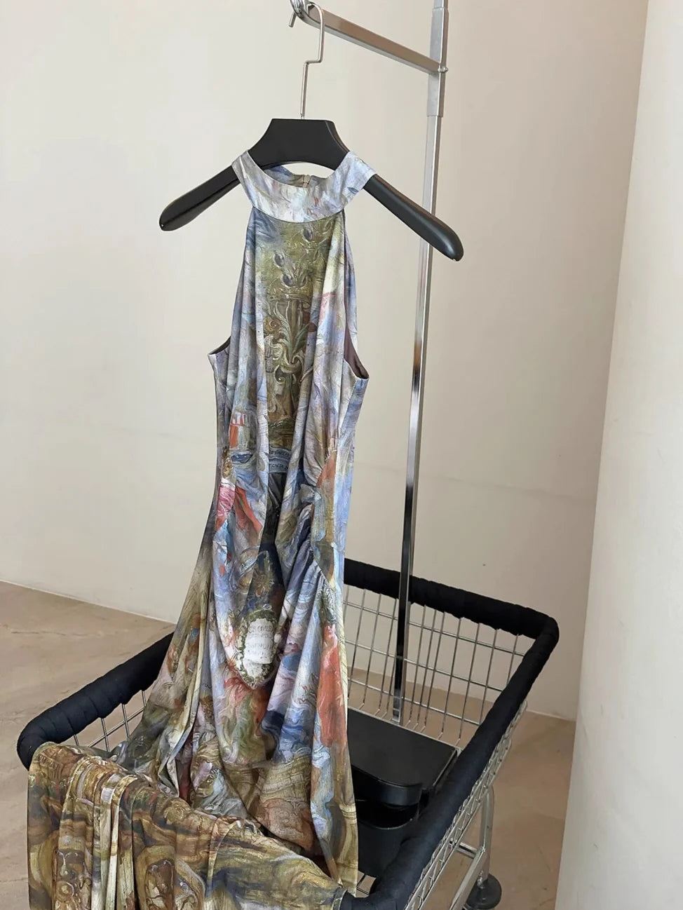 Renaissance Muse Halter Maxi Dress