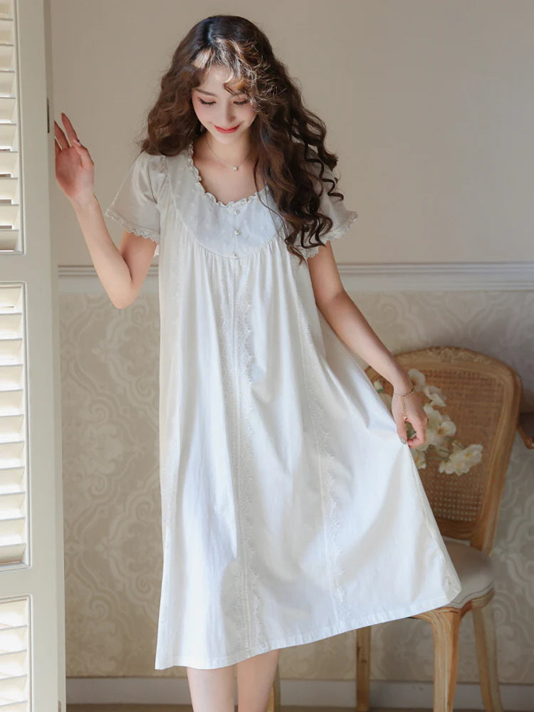 Dreamy Meadow Cotton Nightgown