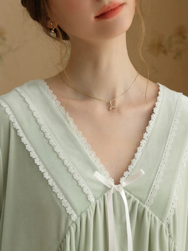 Velvet Moonlight Palace Mint Nightgown