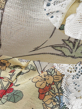 Enchanted Garden Cat Lace Blouse