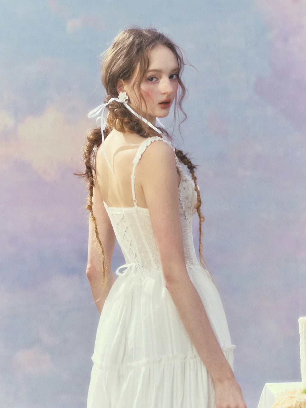 Ethereal Princess Whtie Corset Dress