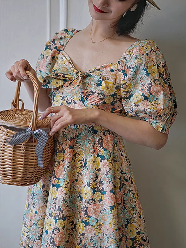 Blossoming Rose Garden Midi Dress