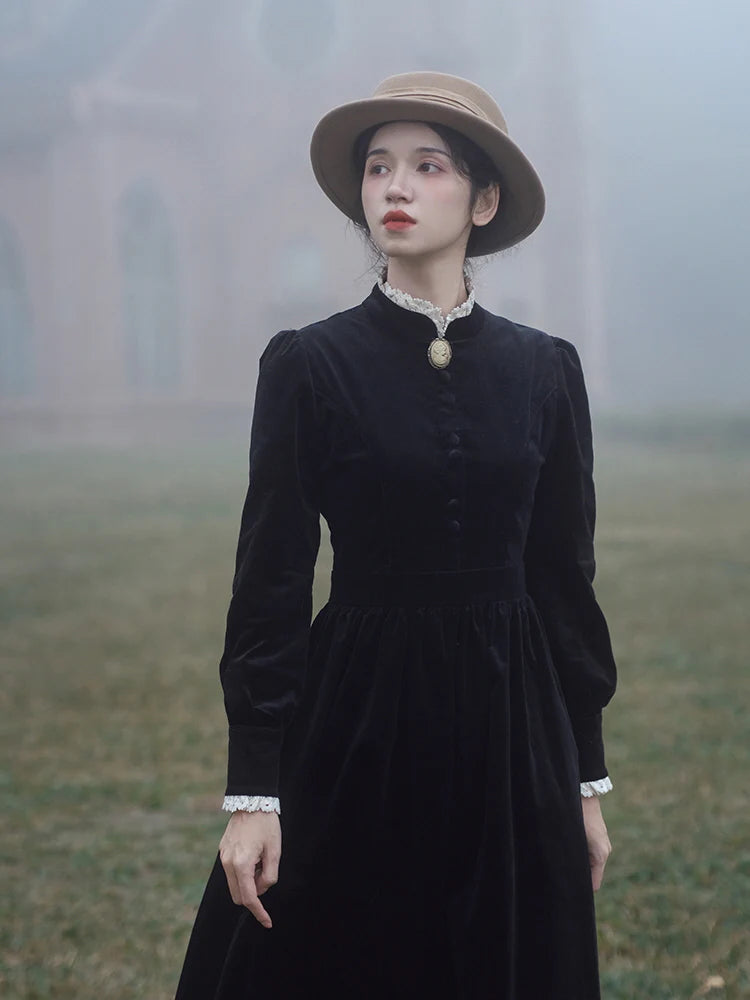 Enchanted Velvet Corduroy Victorian Dress