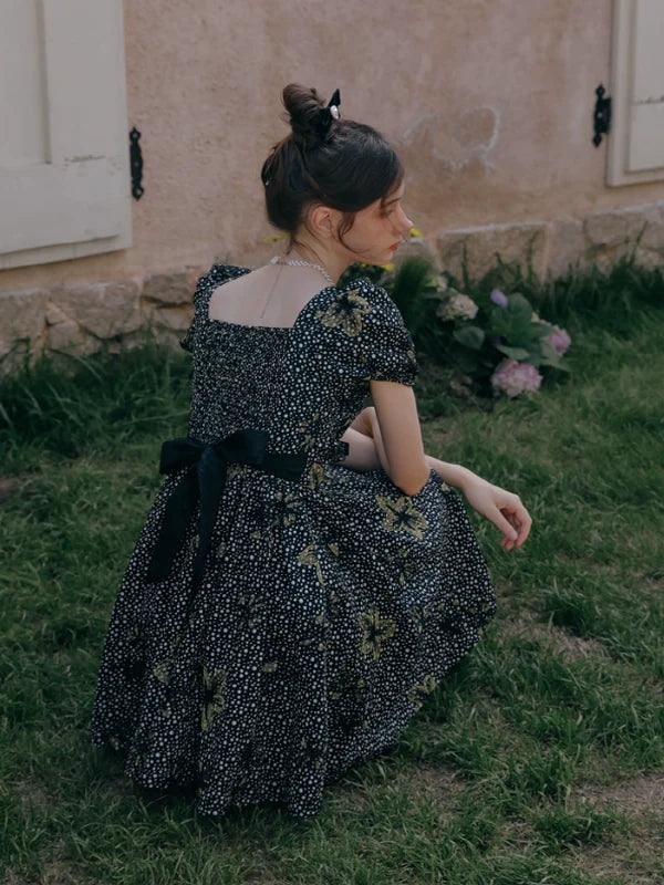 Golden Twilight Symphony Dress