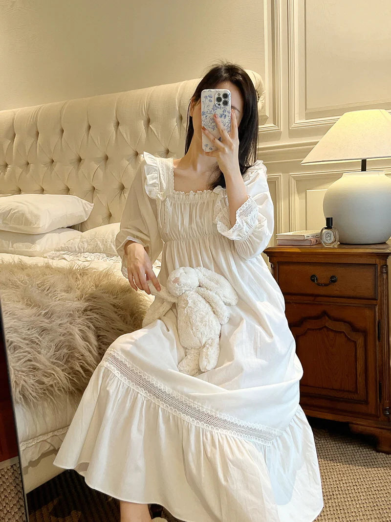 Vintage Princess Cotton Nightgown