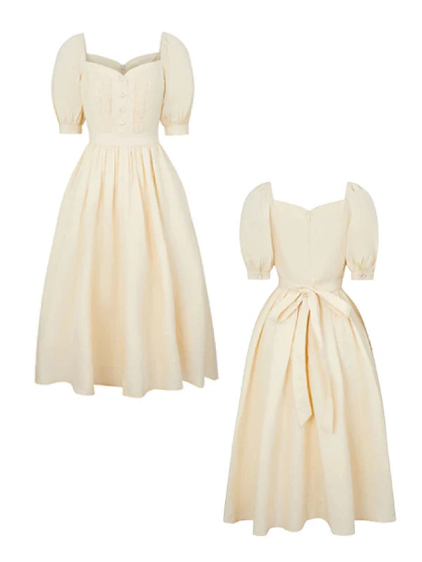 Vintage Elegance Midi Dress