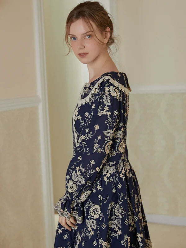 Vintage Floral Frill Dress