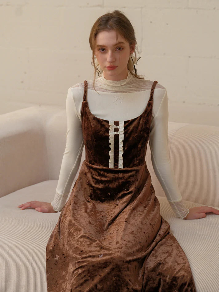 Pearl Lace Sheer Panel Top