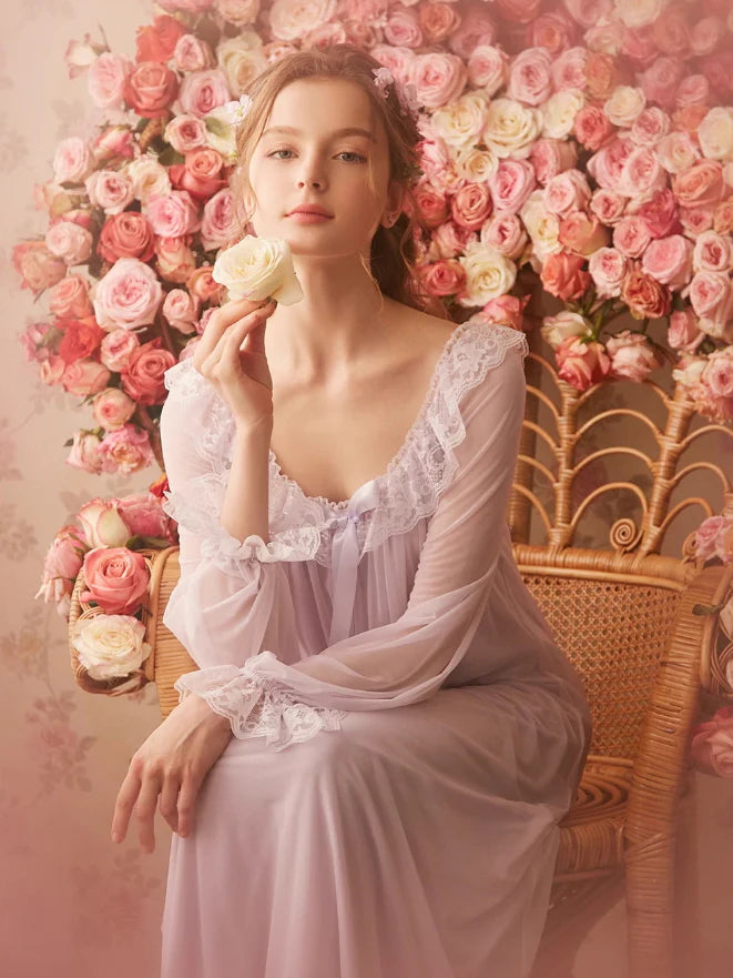 Ethereal Lace Romance Nightgown