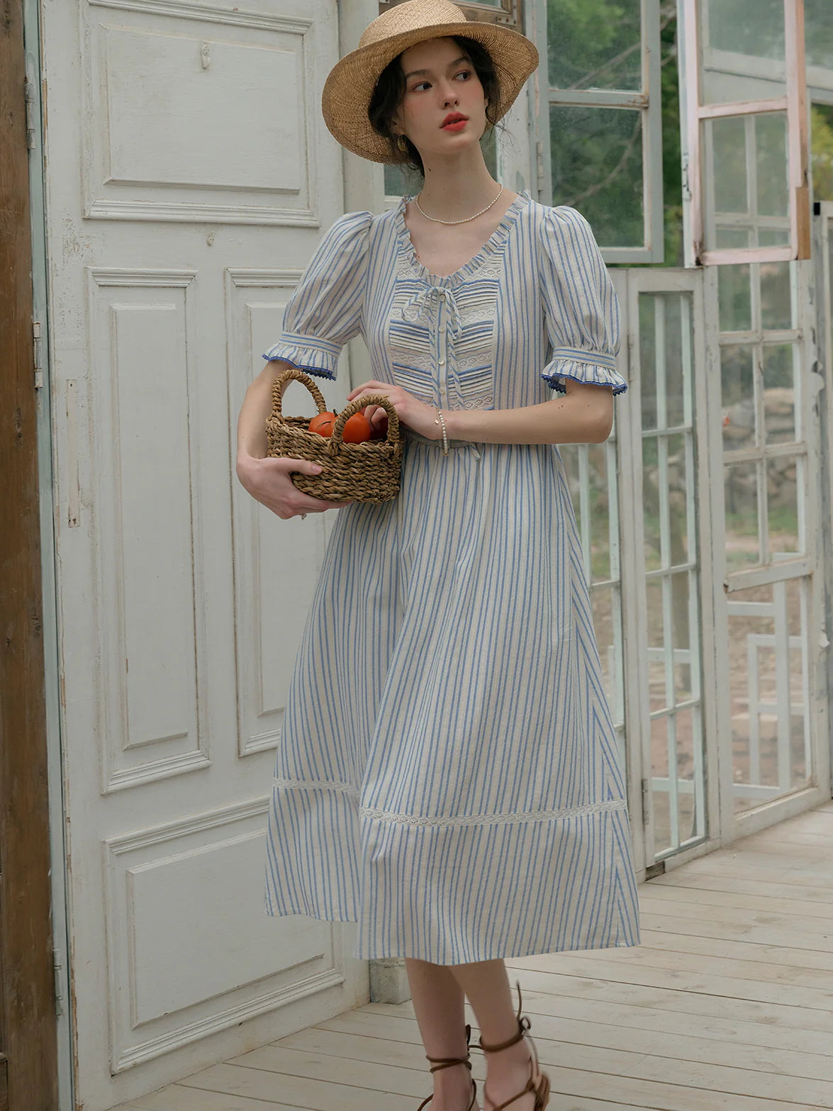 Amelia's Cottage Blue Stripe Dress