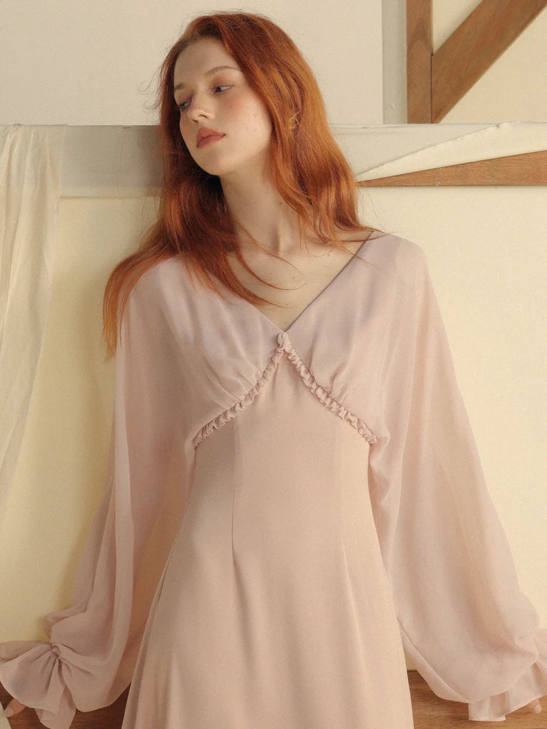 Ethereal Fairy Light Pink Dress
