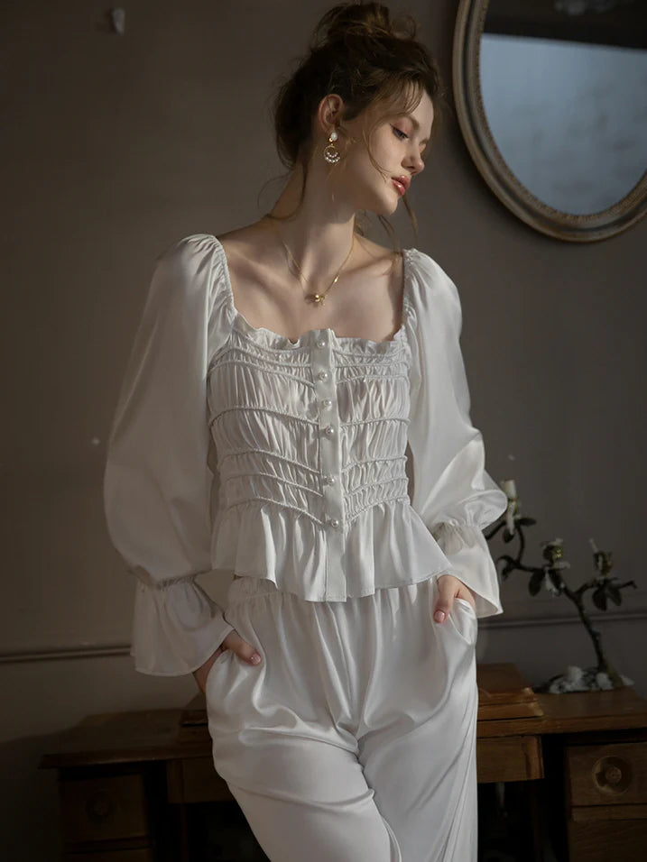 Pearl-Embellished Lounge Set