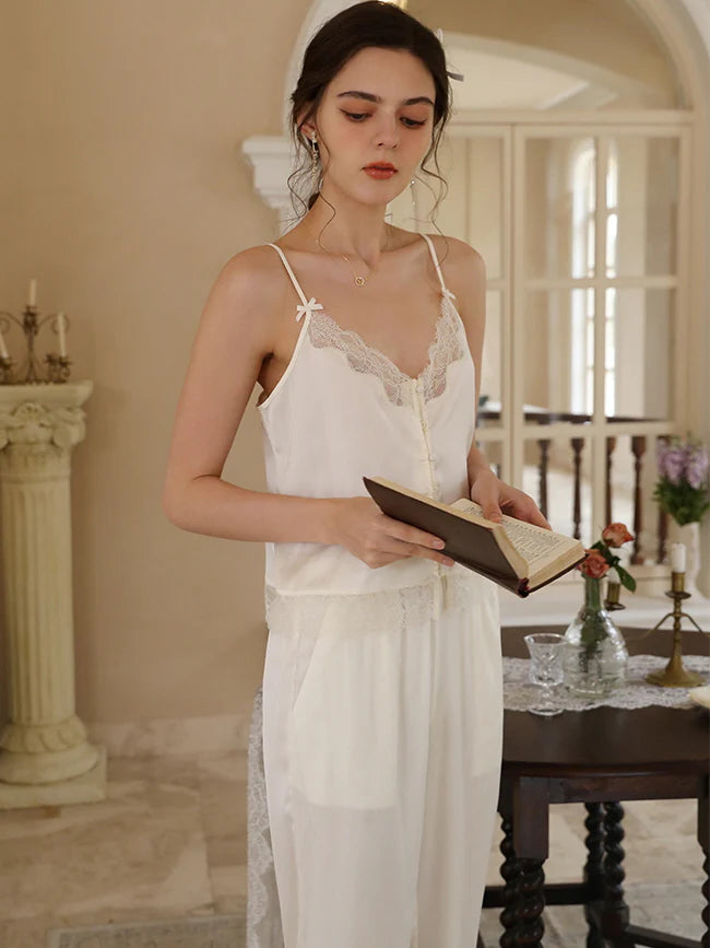 Serenity Lace Ivory Loungewear Trio