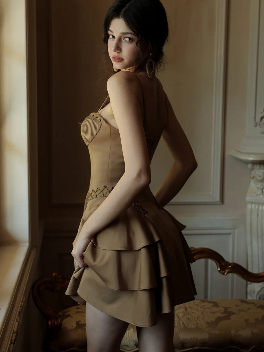 Desert Bloom Tiered Mini Dress