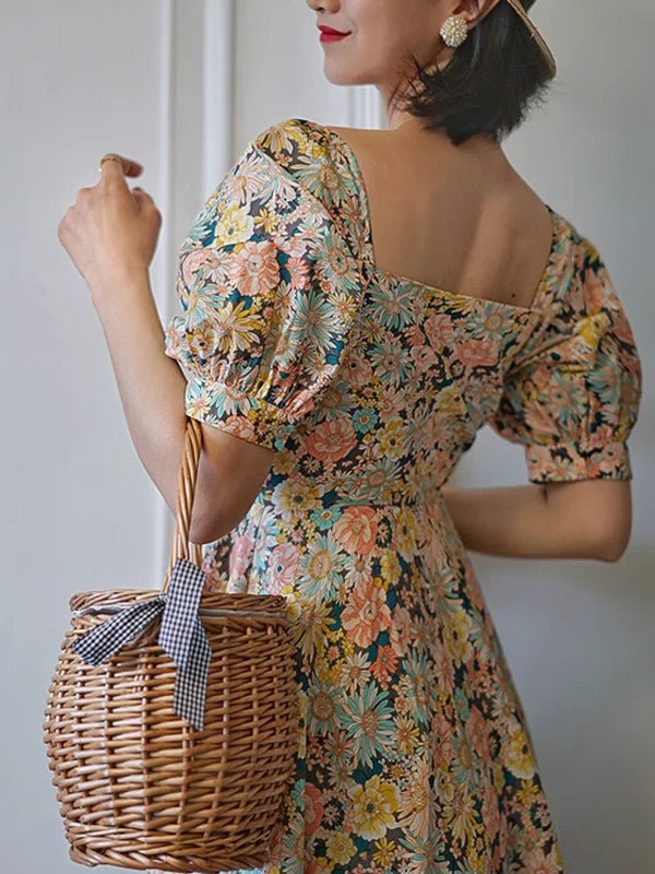 Blossoming Rose Garden Midi Dress