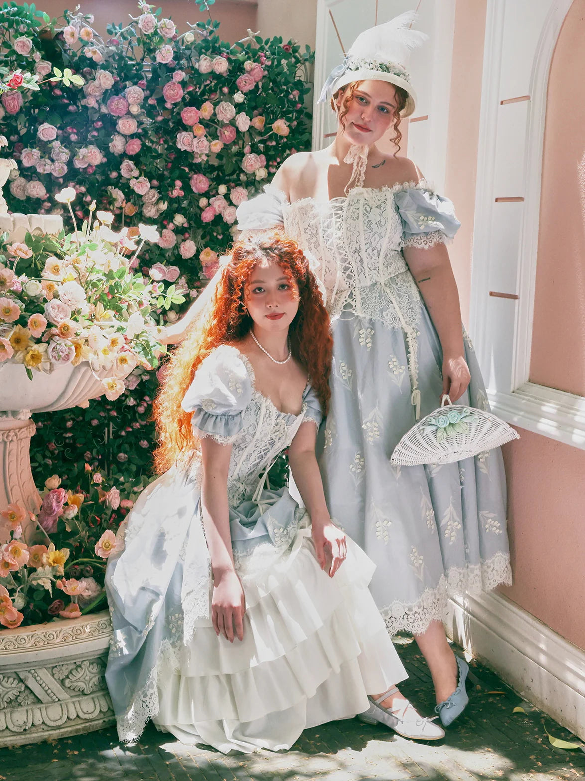 Regency Garden Lace Corset Dress