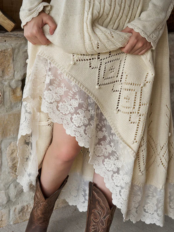 Enchanted Rose Vintage Knit Dress