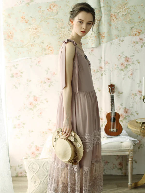 Serene Blossom Vintage Dress