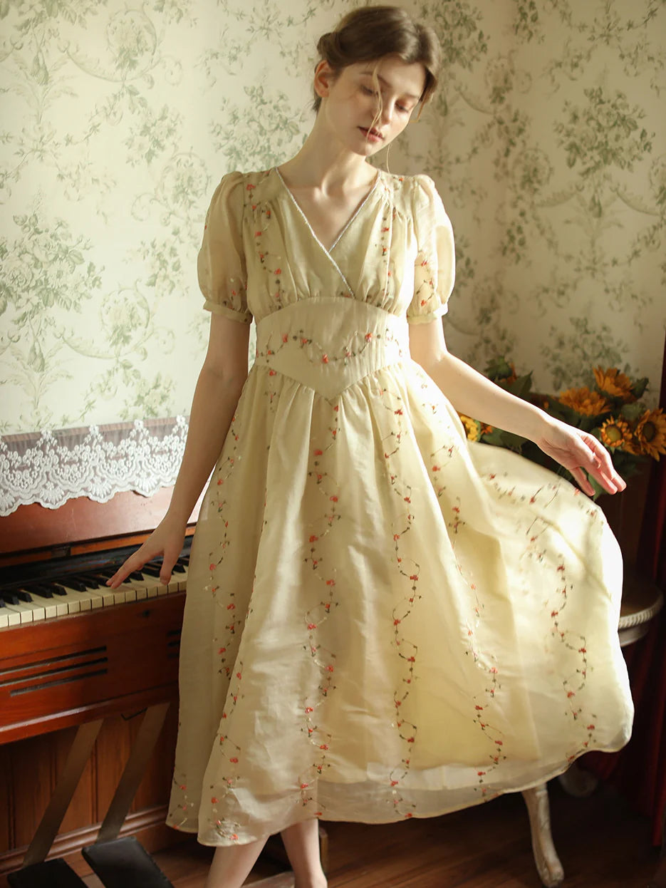 Claire's Vintage Floral Elegance Dress