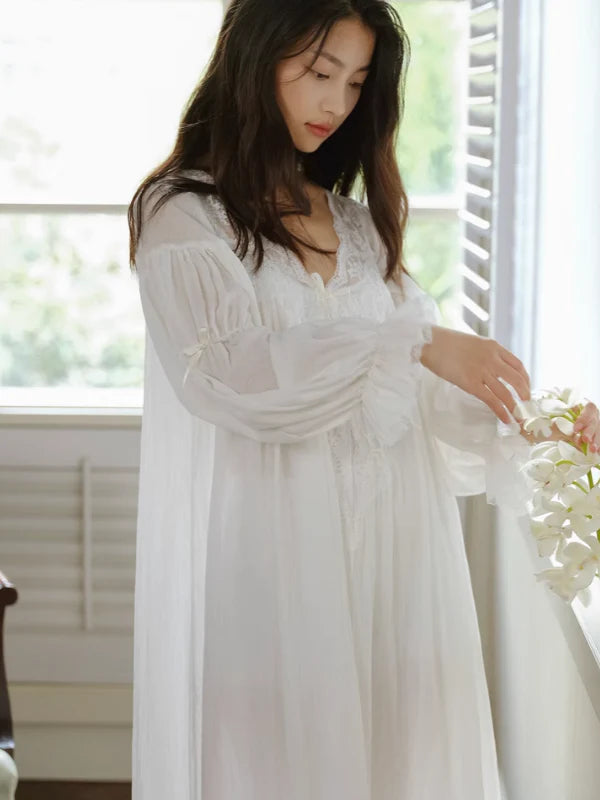 Morning Lace Long Nightgown