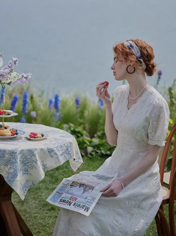 Romantic Garden Lace Embroidered Dress