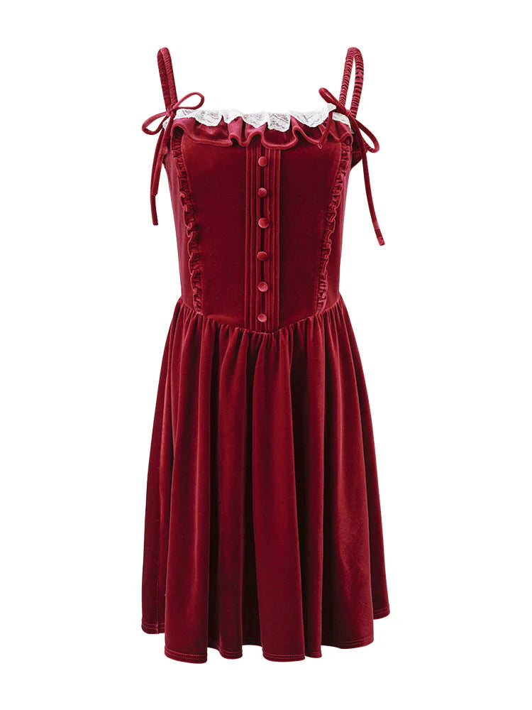 Velvet Ribbon Coquette Dress