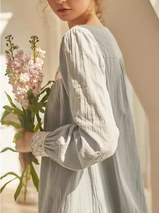 Vintage Light Blue Lace Nightgown