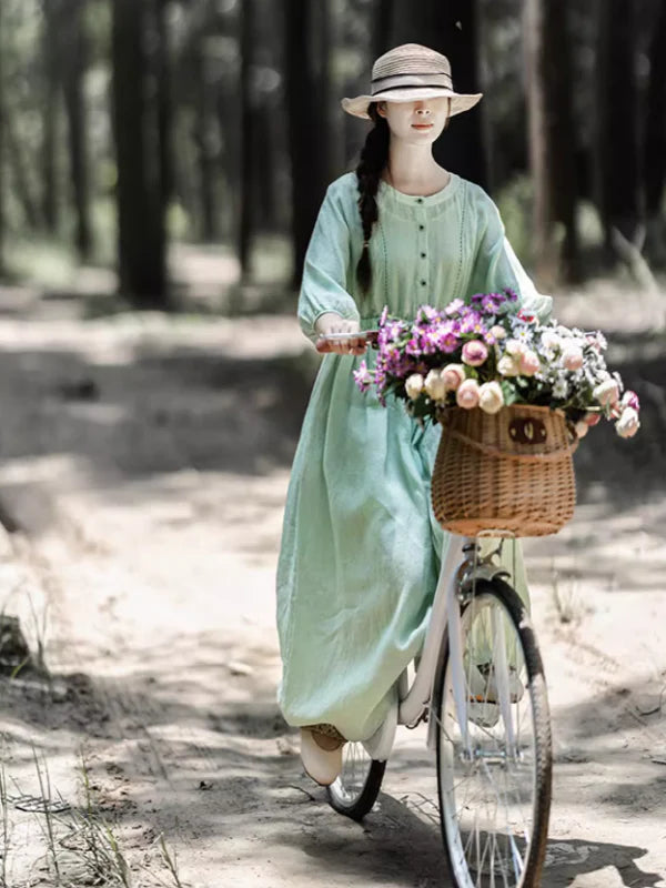 Blossoming Elegance Mint Green Dress