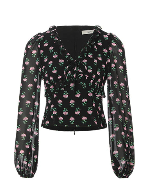 Midnight Rose Vintage Blouse