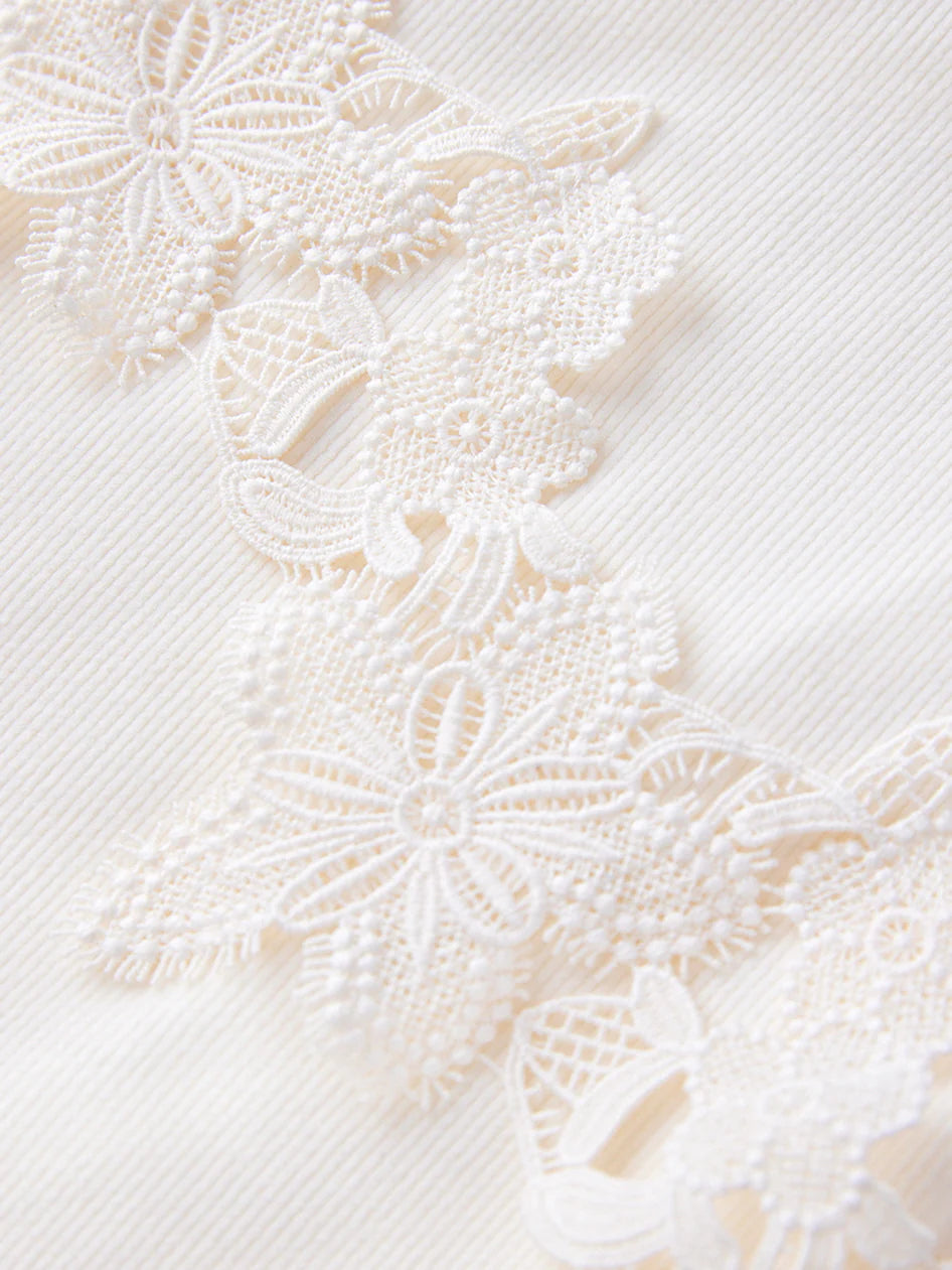 Winter Fairy Lace Feather Gown