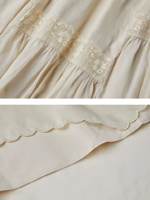 Autumn's Serene Verse Dress