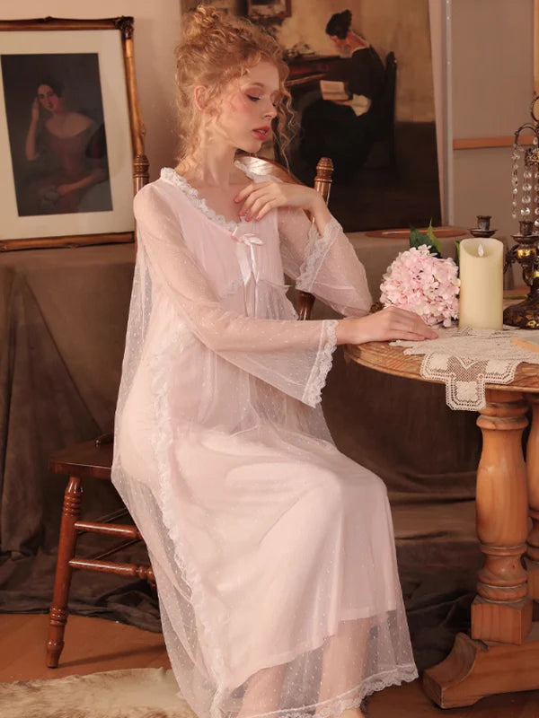 Moonlit Garden Ribbon Nightgown