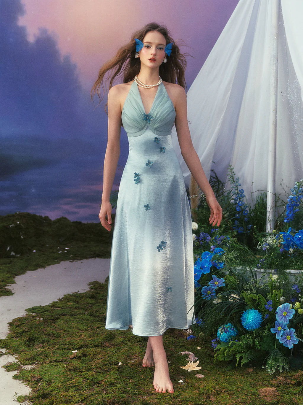 Butterfly Princess Dreamy Halter Dress