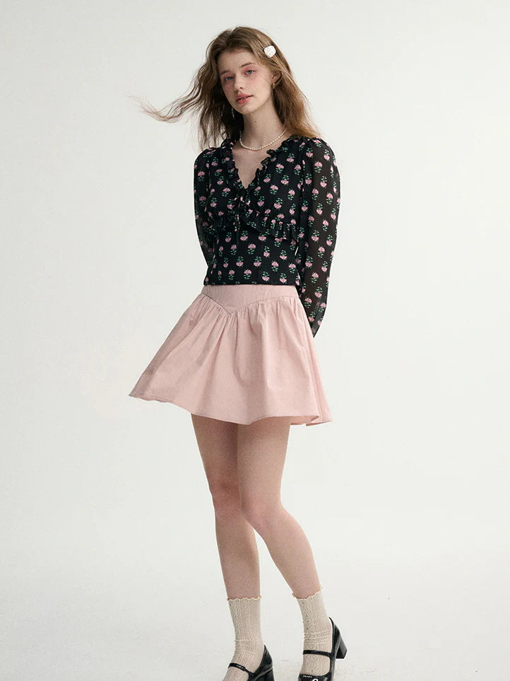 Midnight Rose Vintage Blouse