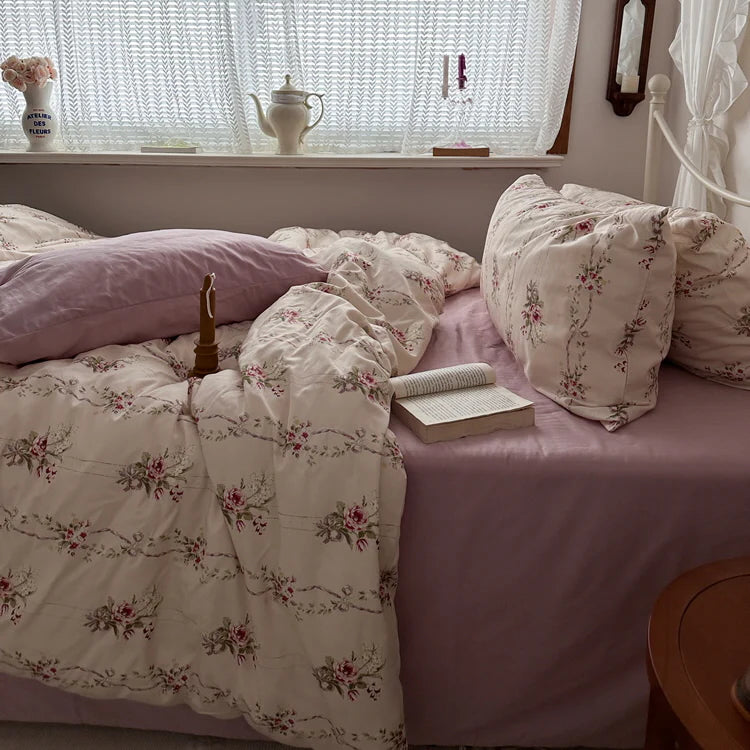 Blushing Rose Garden Bedding Set