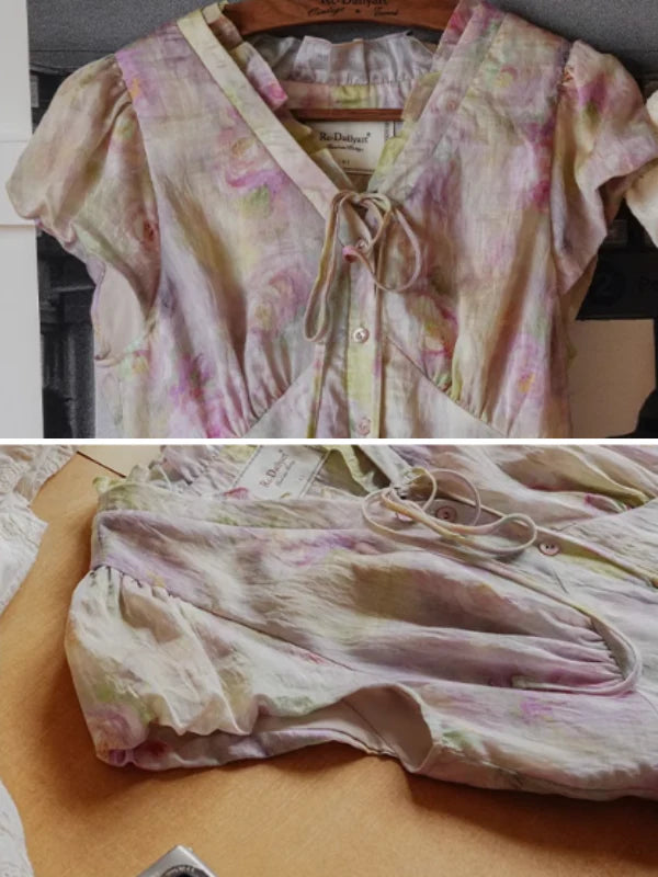 Serene Pastel Floral Dress