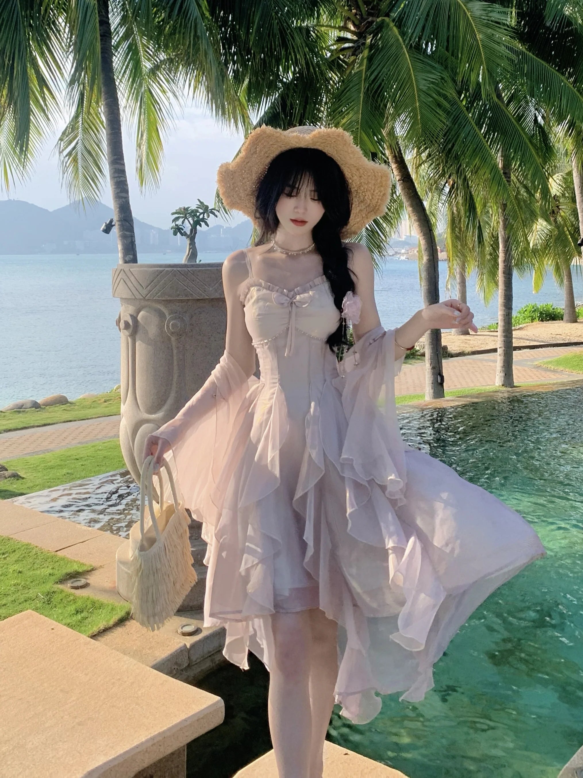 Enchanted Petal Ruffle Dress