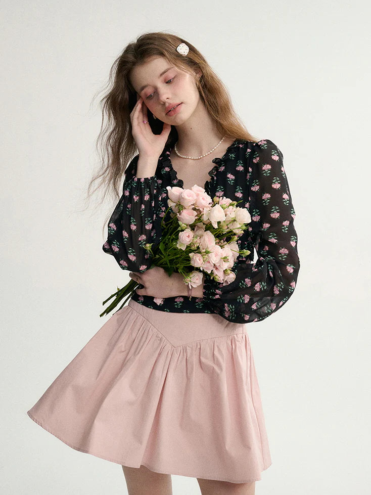 Midnight Rose Vintage Blouse