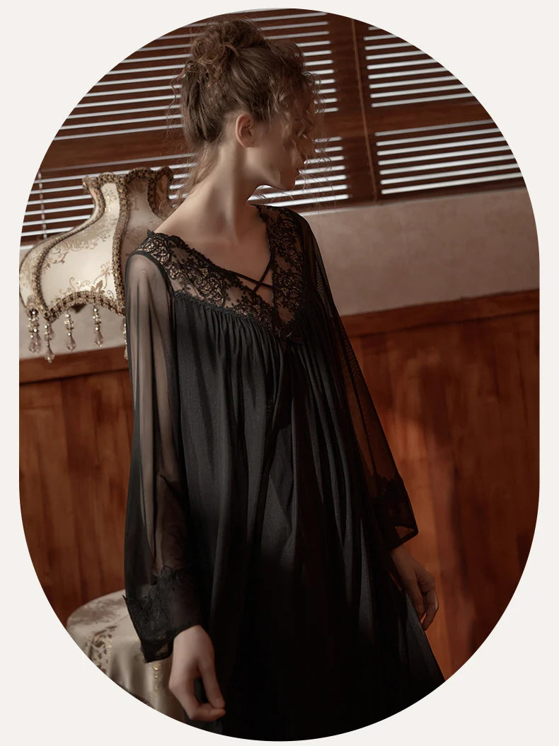 Romantic Lace Sheer Nightgown