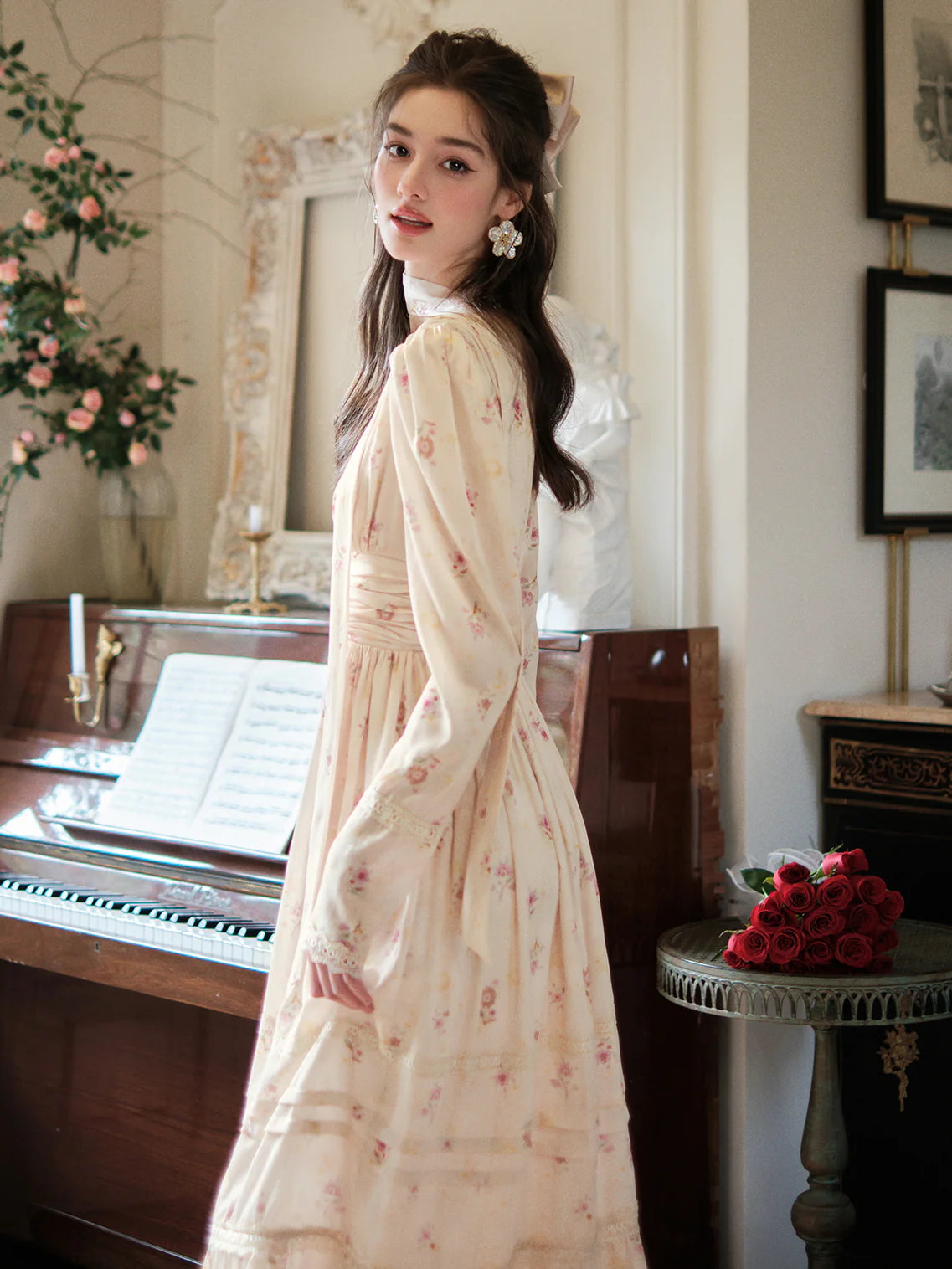 Whispering Roses Vintage Lace Dress